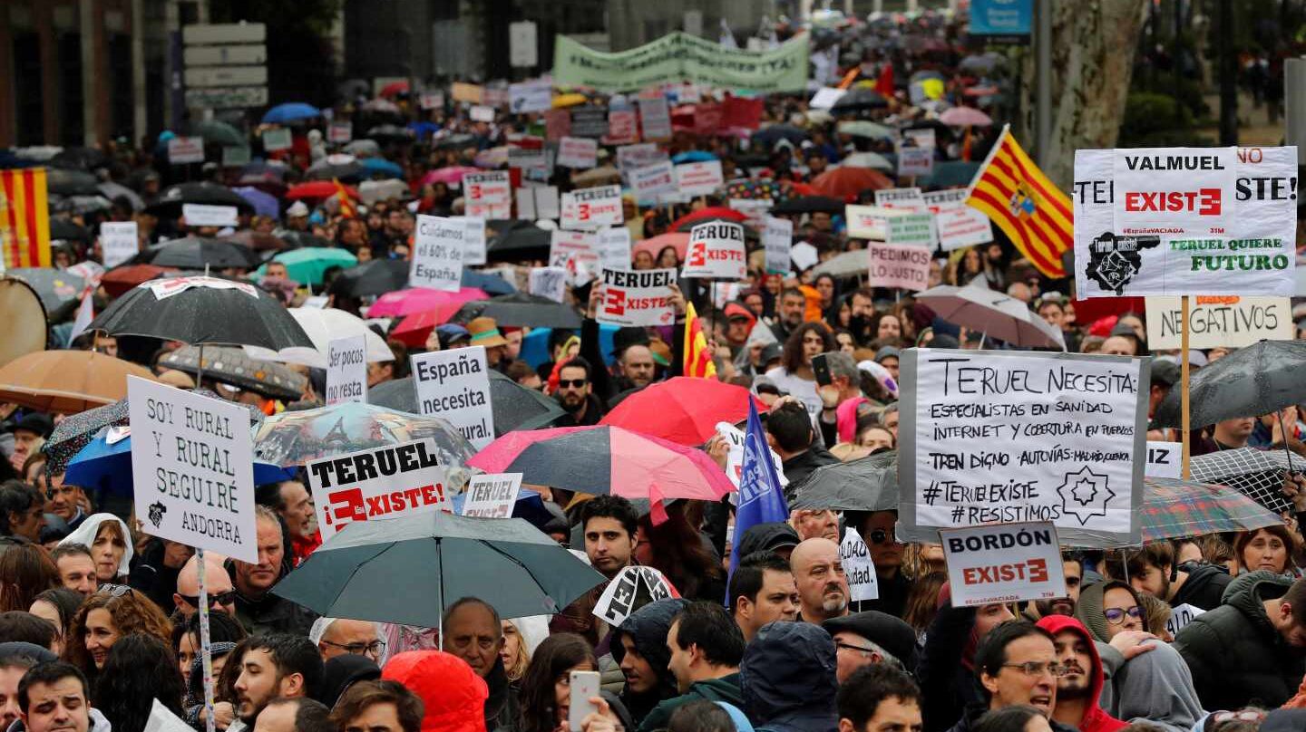 Manfestación en Madrid de La España Vaciada.