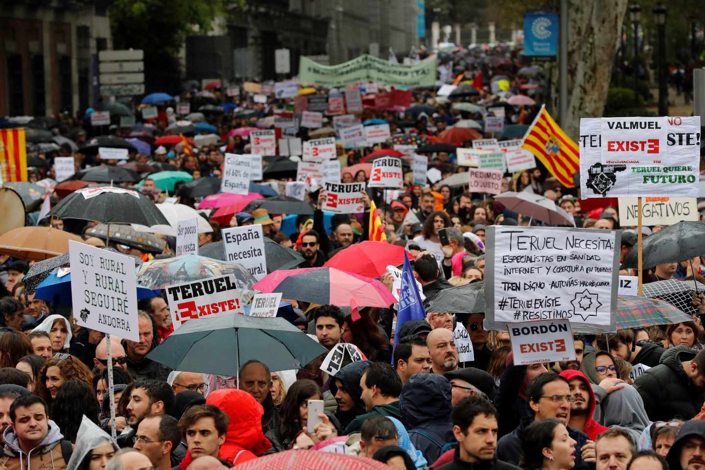 Manfestación en Madrid de La España Vaciada.