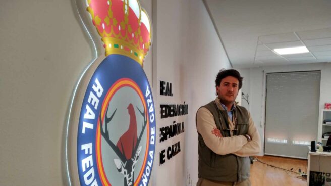 Ángel López Maraver, este jueves en la sede de la Federación Española de Caza.