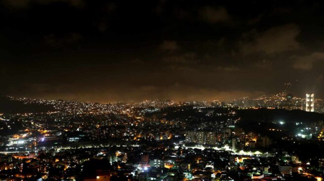 Caracas en la oscuridad.
