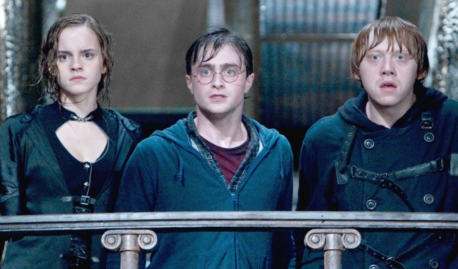 Fotograma del cast de Harry Potter durante la séptima entrega