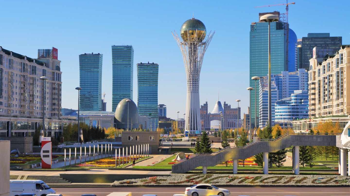 Centro económico y turístico de Astaná, ahora Nursultan, capital de Kazajistán.