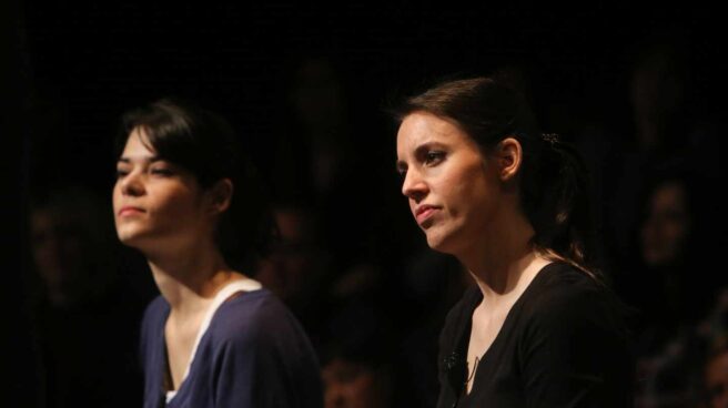 Isabel Serra e Irene Montero, en un acto de Podemos.