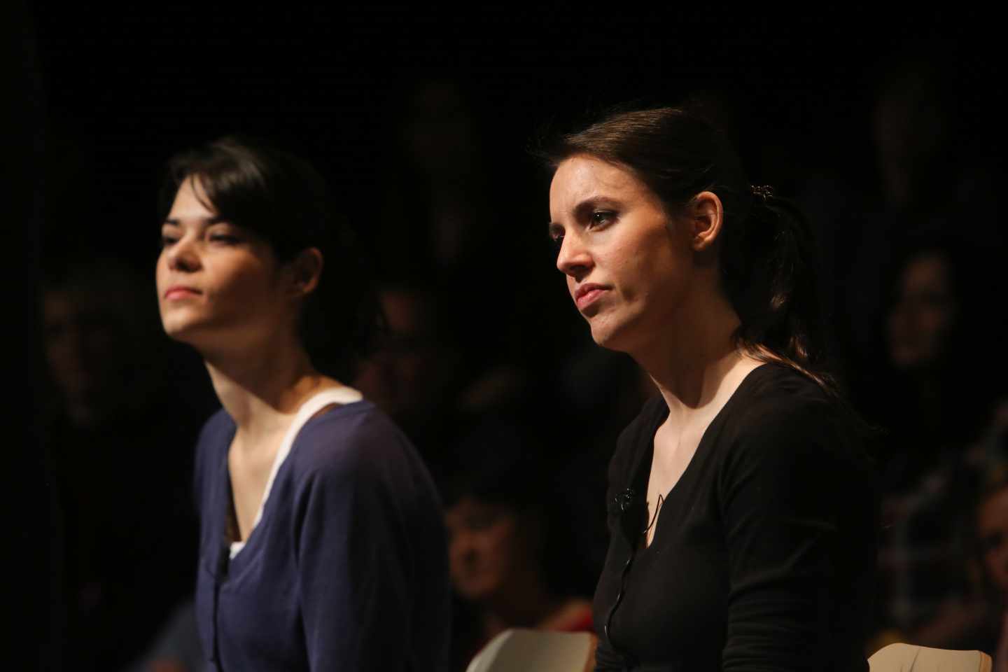 Isabel Serra e Irene Montero, en un acto de Podemos.