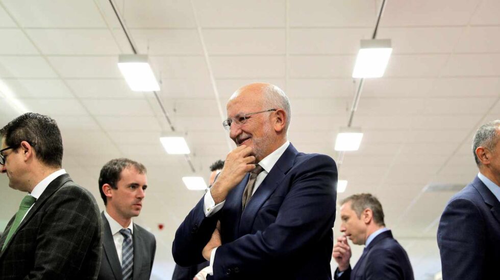 Juan Roig, junto a su equipo directivo, en la presentación de los resultados de Mercadona.