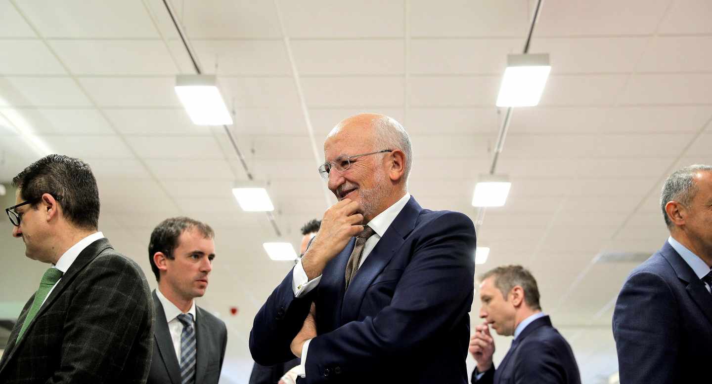 Juan Roig, junto a su equipo directivo, en la presentación de los resultados de Mercadona.