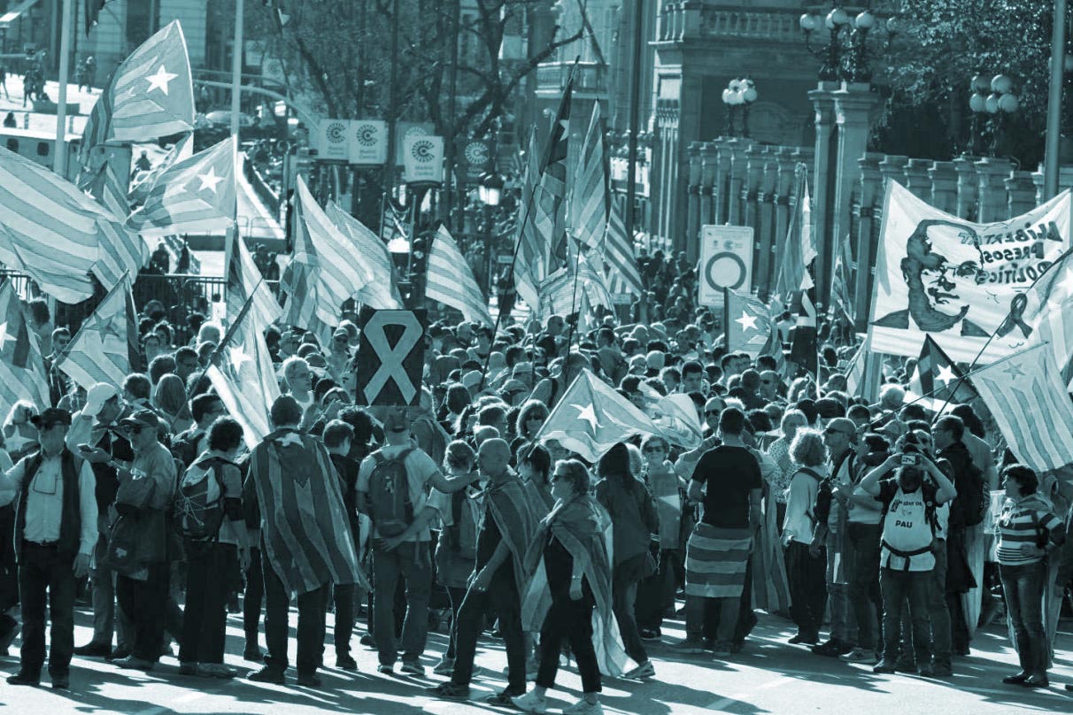 Manifestación independentista en Madrid.