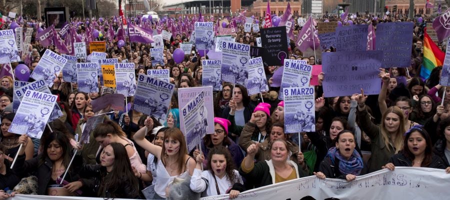 Manifestación del Día Internacional de la Mujer el 8-M de 2018.