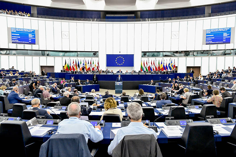 El Parlamento Europeo, en plena sesión.