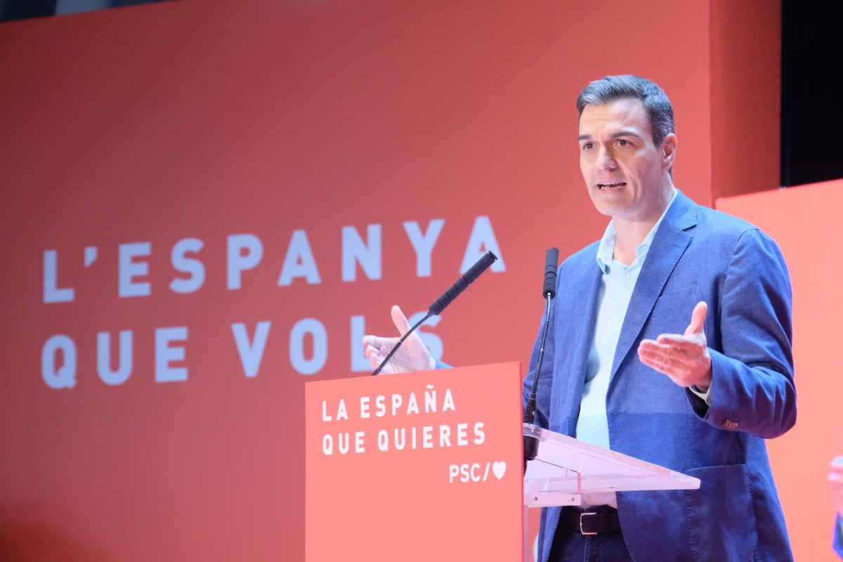 Pedro Sánchez, en un acto del PSC en Tarragona.