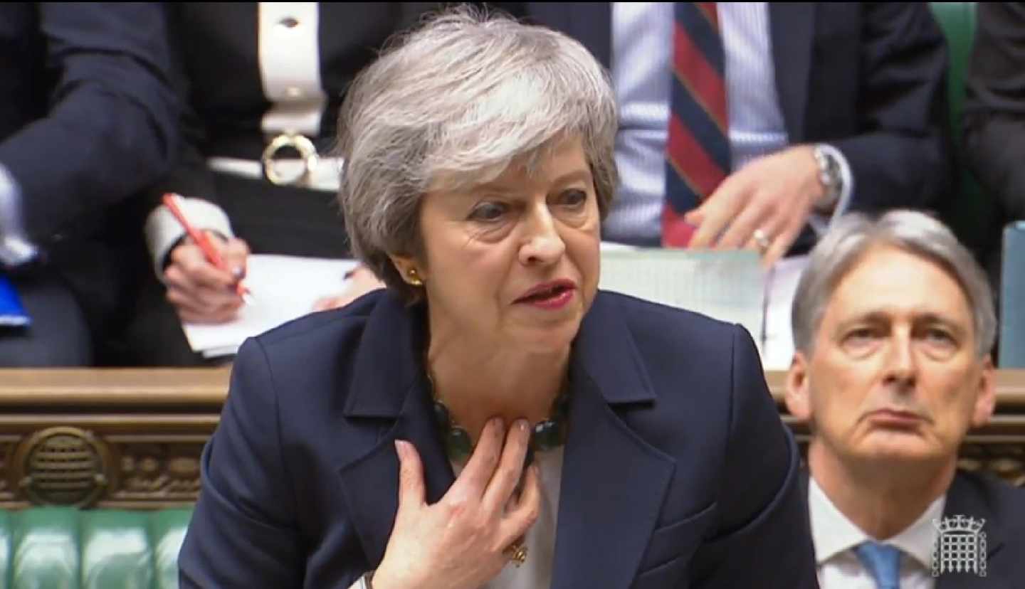 Theresa May comparece en el Parlamento británico.