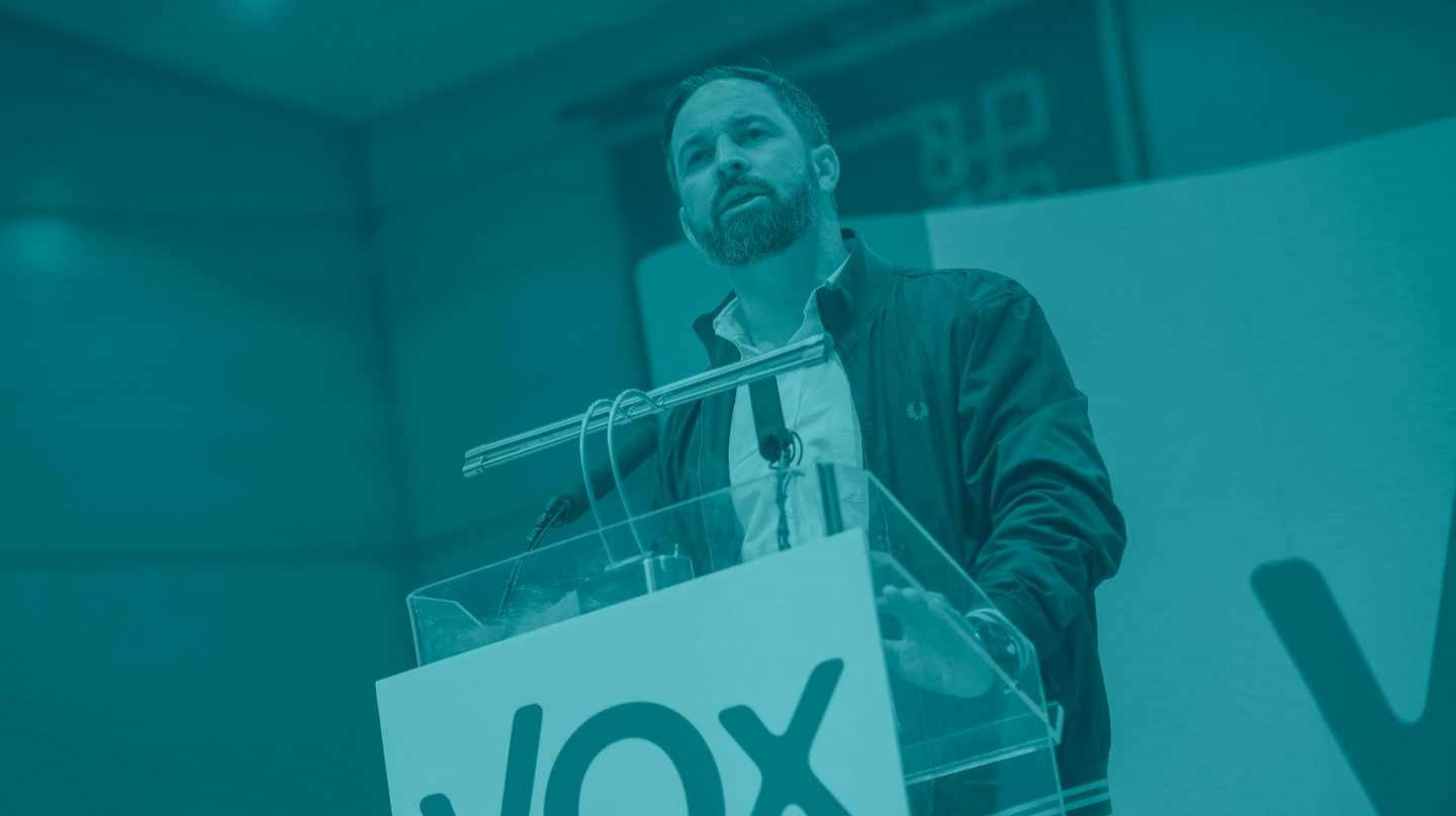 Santiago Abascal, en el acto de Vox en Ciudad Real.