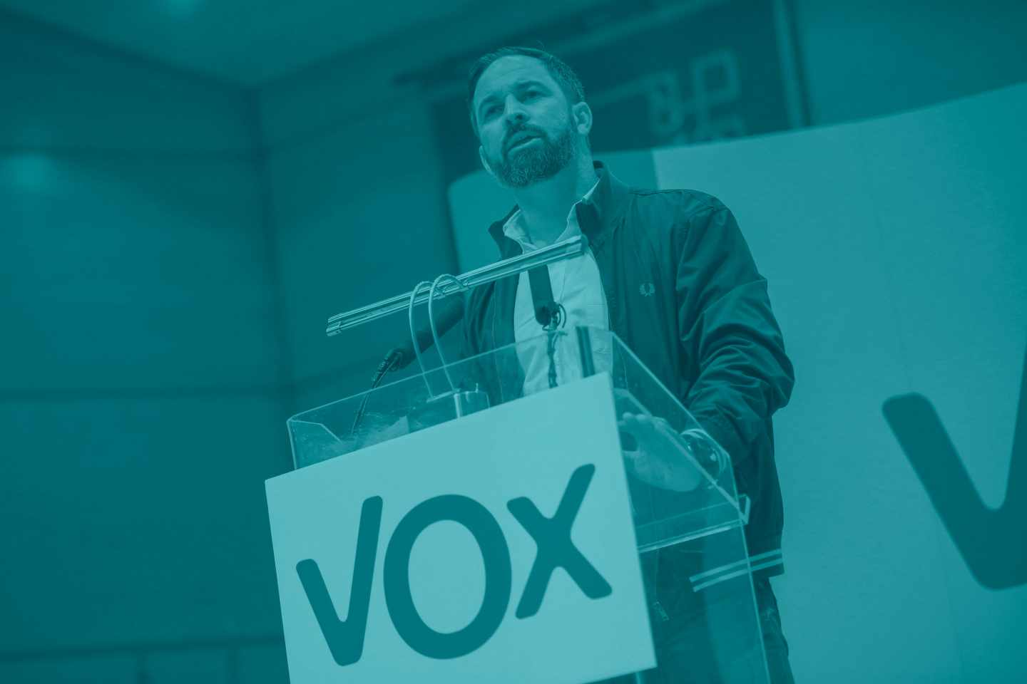 Santiago Abascal, en el acto de Vox en Ciudad Real.