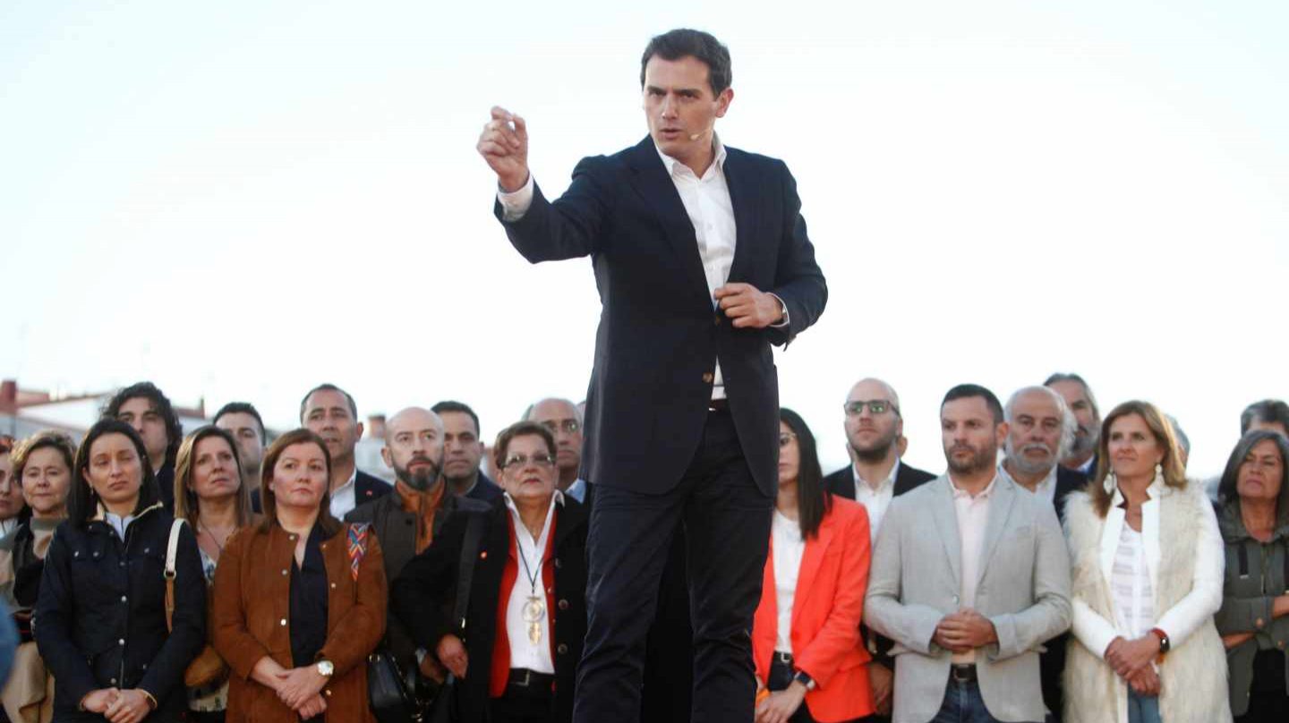 Albert Rivera, durante un mítin en A Coruña.