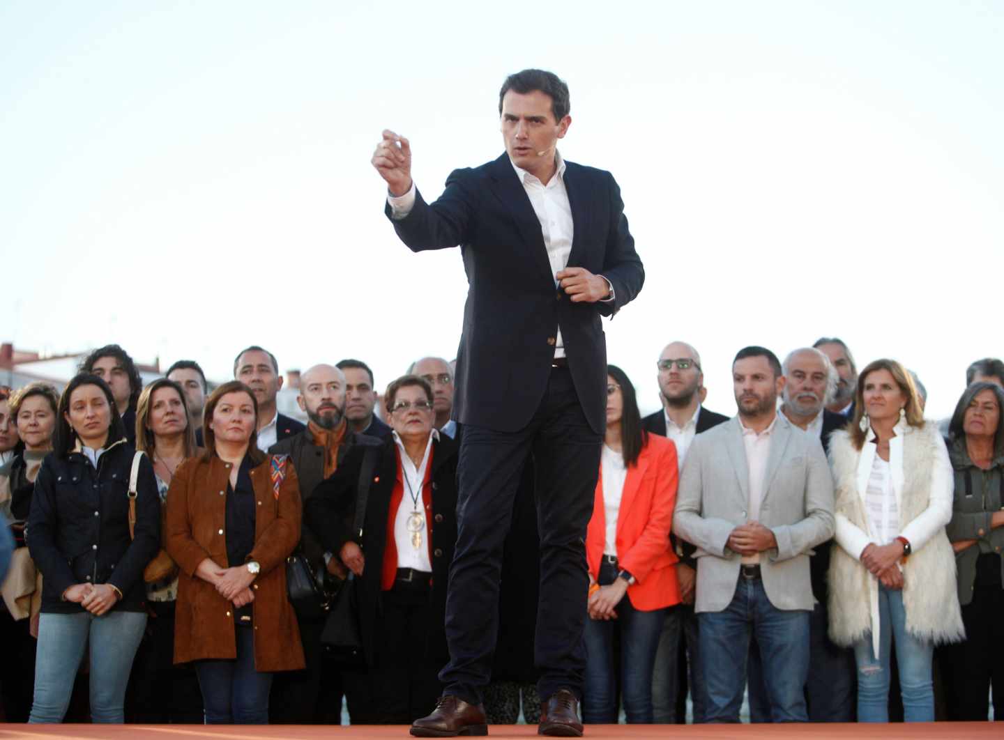 Albert Rivera, durante un mítin en A Coruña.