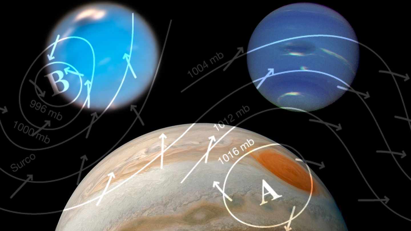 Anticiclón en Júpiter y Neptuno: la tempestad de los planetas