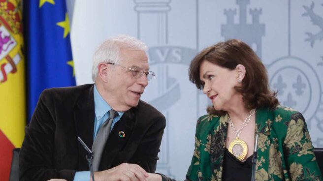 Josep Borrell y Carmen Calvo.