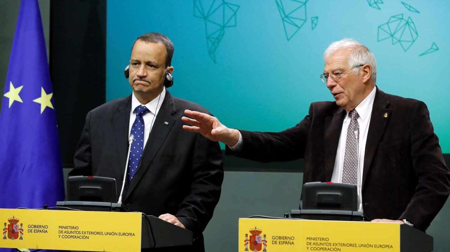 Josep Borrell, junto al ministro de Exteriores de Mauritania.