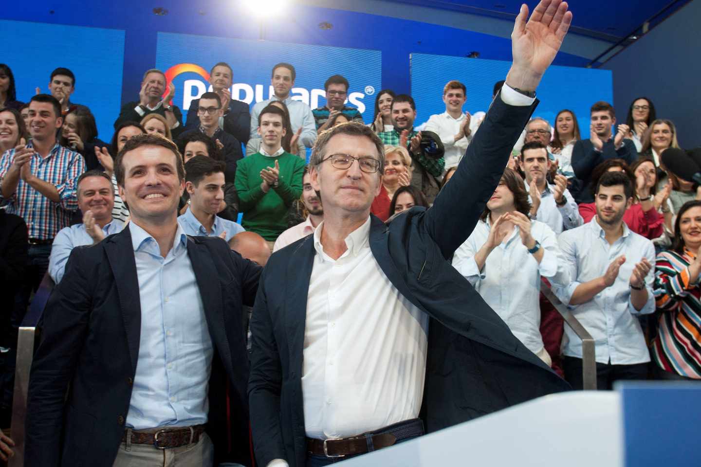 Pablo Casado y Alberto Núñez Feijóo.