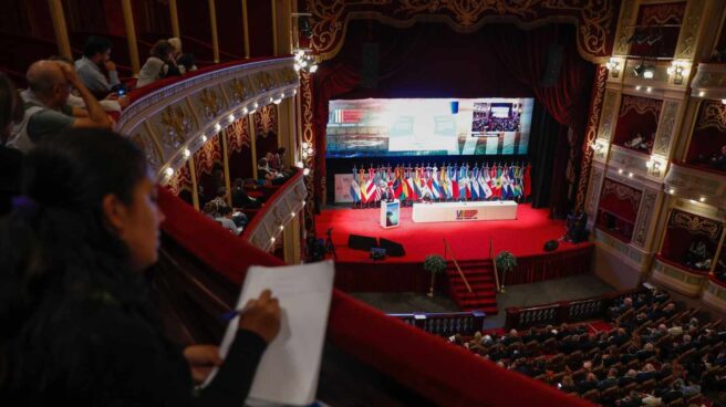 congreso_lengua_espanola El Congreso de la Lengua Española, durante una de sus sesiones.