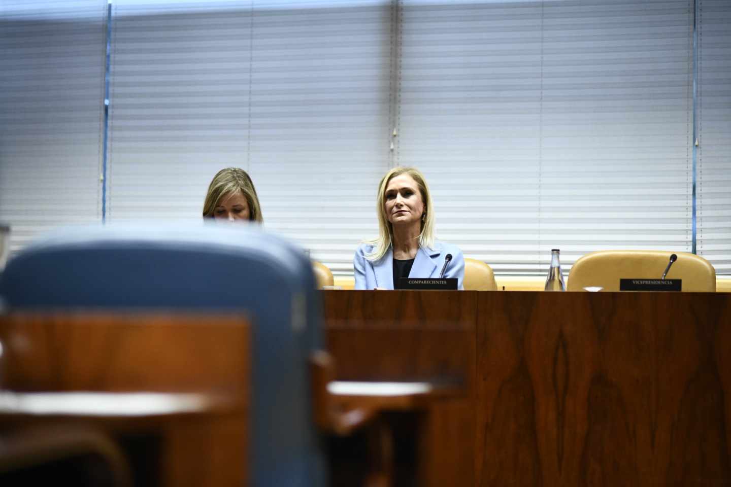 La ex presidenta de la Comunidad de Madrid Cristina Cifuentes, en la Asamblea de Madrid para comparecer en la comisión de investigación de universidades