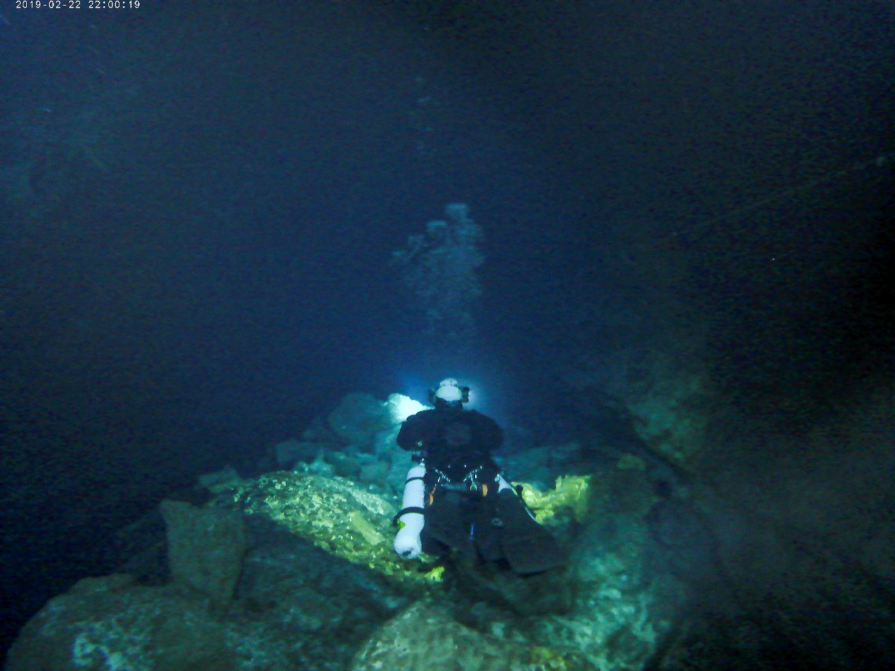 Un grupo de investigadores logra llegar al final del Túnel de la Atlántida en Lanzarote