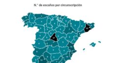 Distribución de escaños por provincias