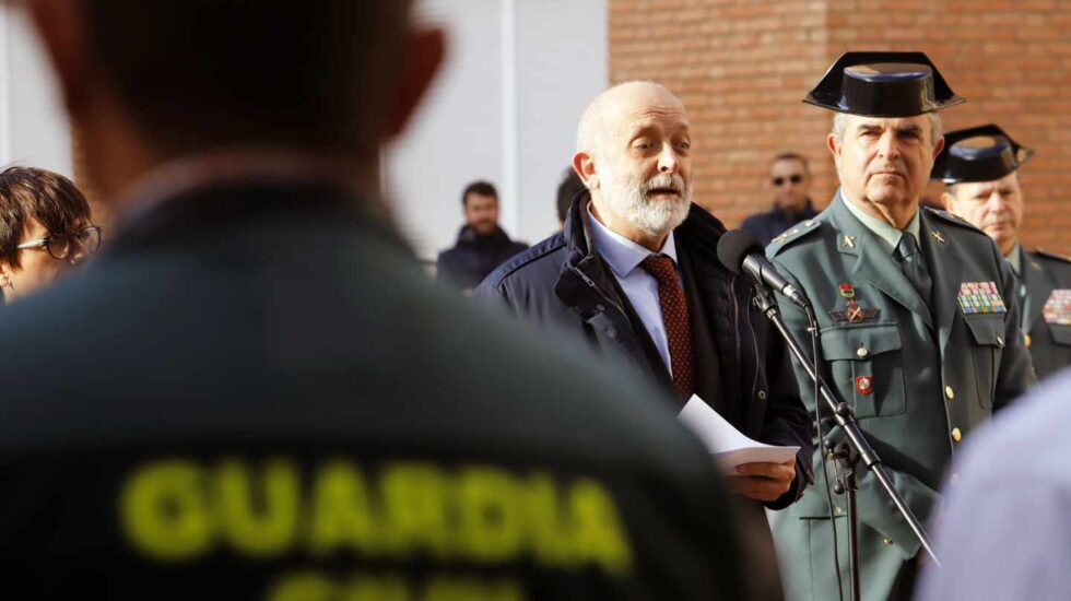 Félix Azón, en el acto de reconocimiento a los guardias civiles que participaron en el operativo de rescate de Julen.