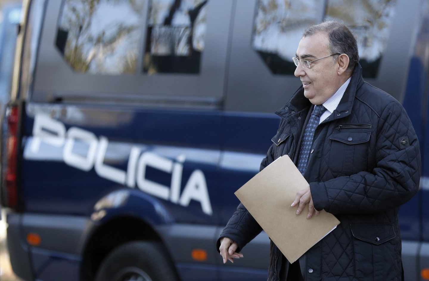 El comisario Enrique García Castaño, llegando este martes a la Audiencia Nacional para declarar ante el juez del 'caso Villarejo'.