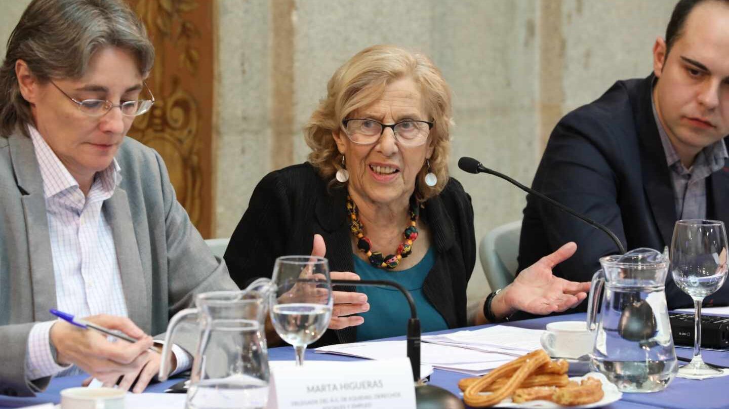 Higueras y Carmena el pasado lunes en rueda de prensa.