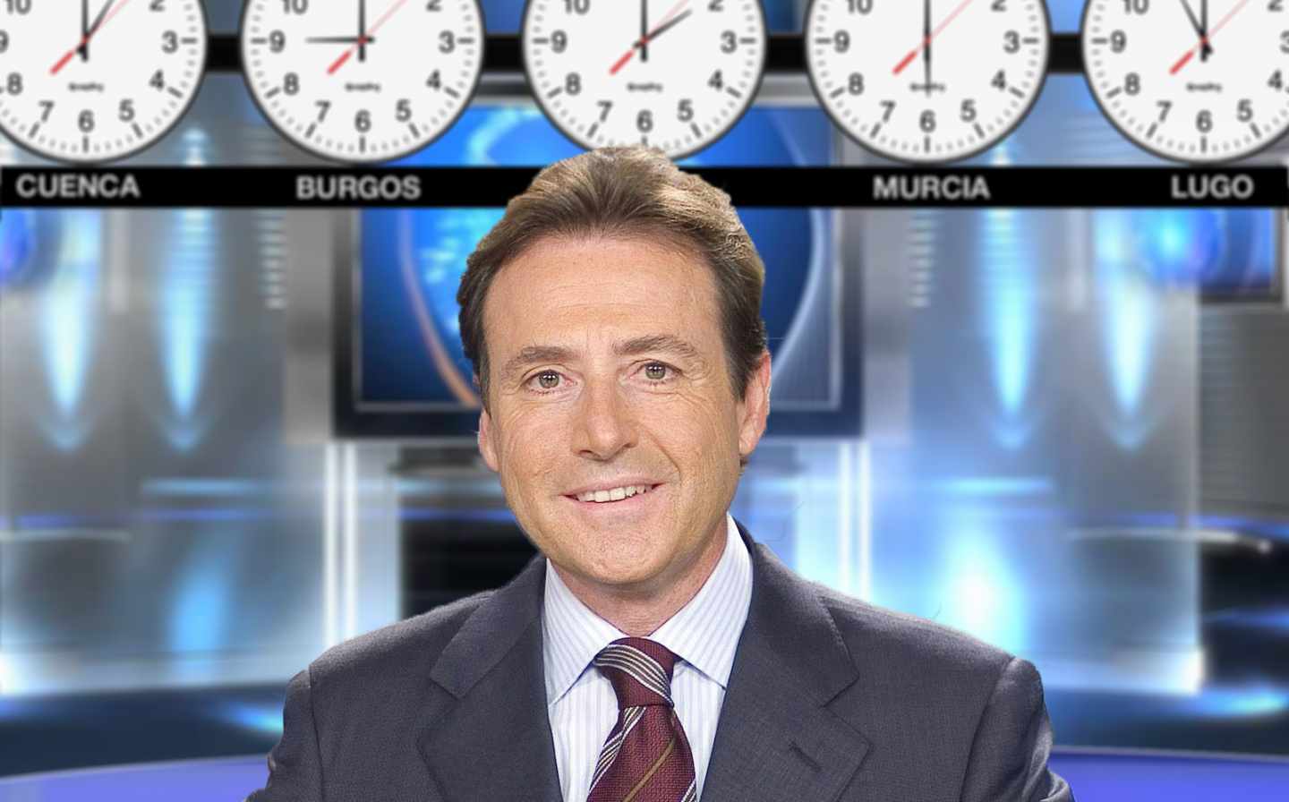 En la TV estadounidense solía ser típico ver a los presentadores frente a los relojes con las distintas horas del país. ¿Y si esto pasase en España?