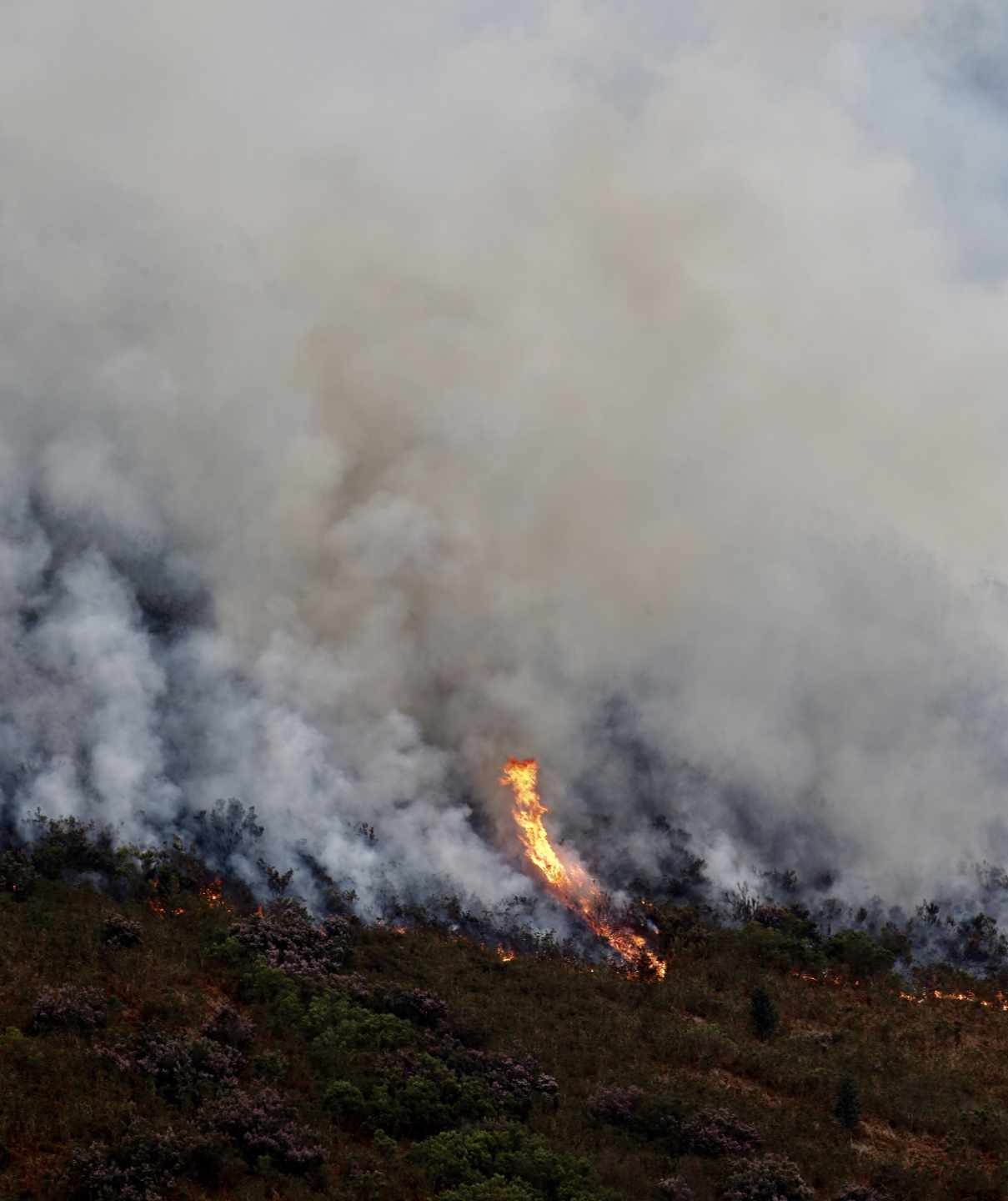 Incendio en la localidad asturiana de Soto de los Infantes.