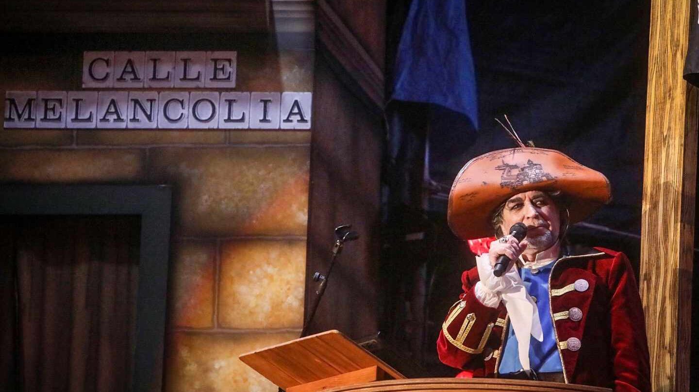 Joaquín Sabina, pregonero en el carnaval de Cádiz.