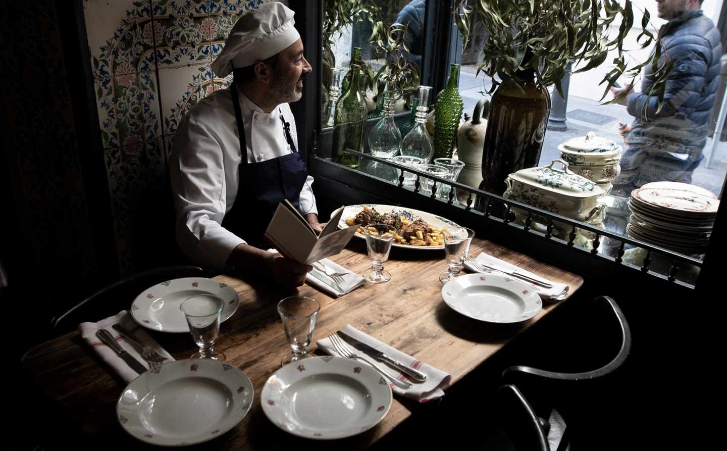 José Nieto, cocinero de El Quijote en el restaurante La Carmencita