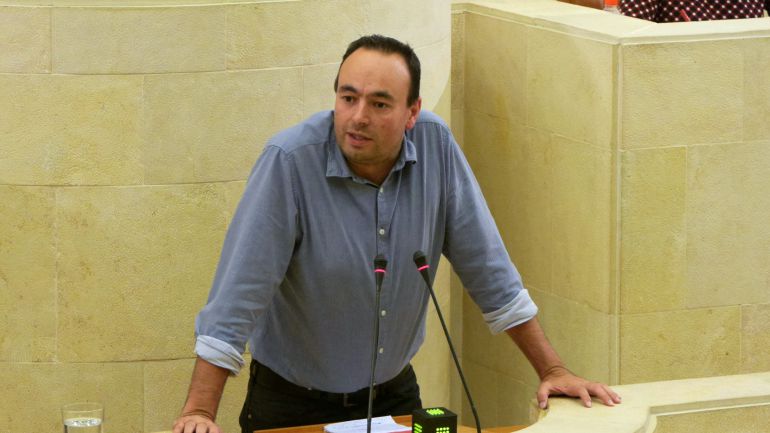 José Ramón Blanco, en el Parlamento de Cantabria.