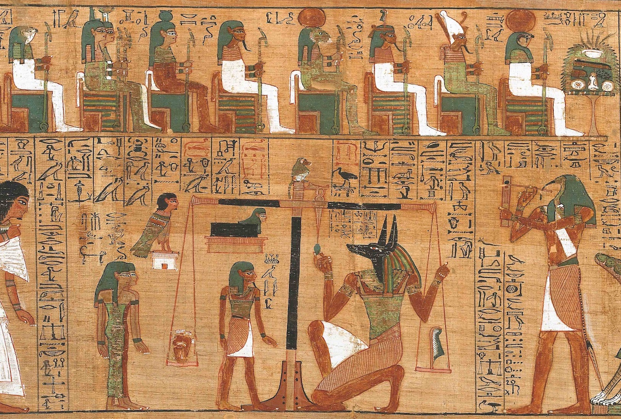 Fragmento del Juicio de Osiris en el Papiro de Ani