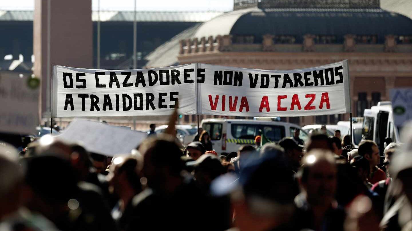 Manifestación del mundo rural en Madrid: "Los cazadores no votaremos a traidores"