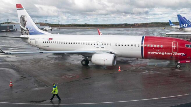 Un avión de Norwegian del modelo Boeing 737 MAX.