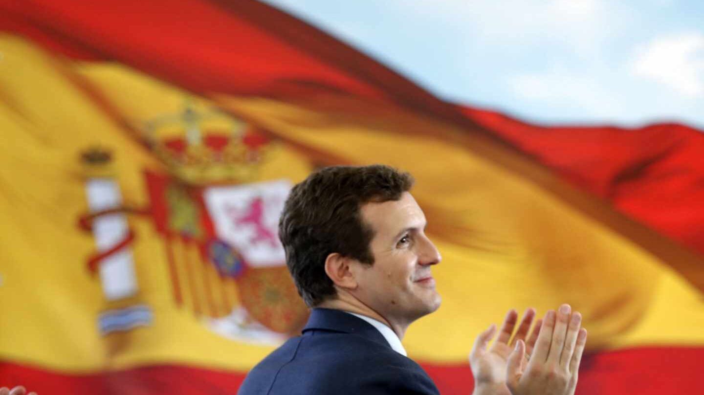 Pablo Casado, en un reciente acto de su partido
