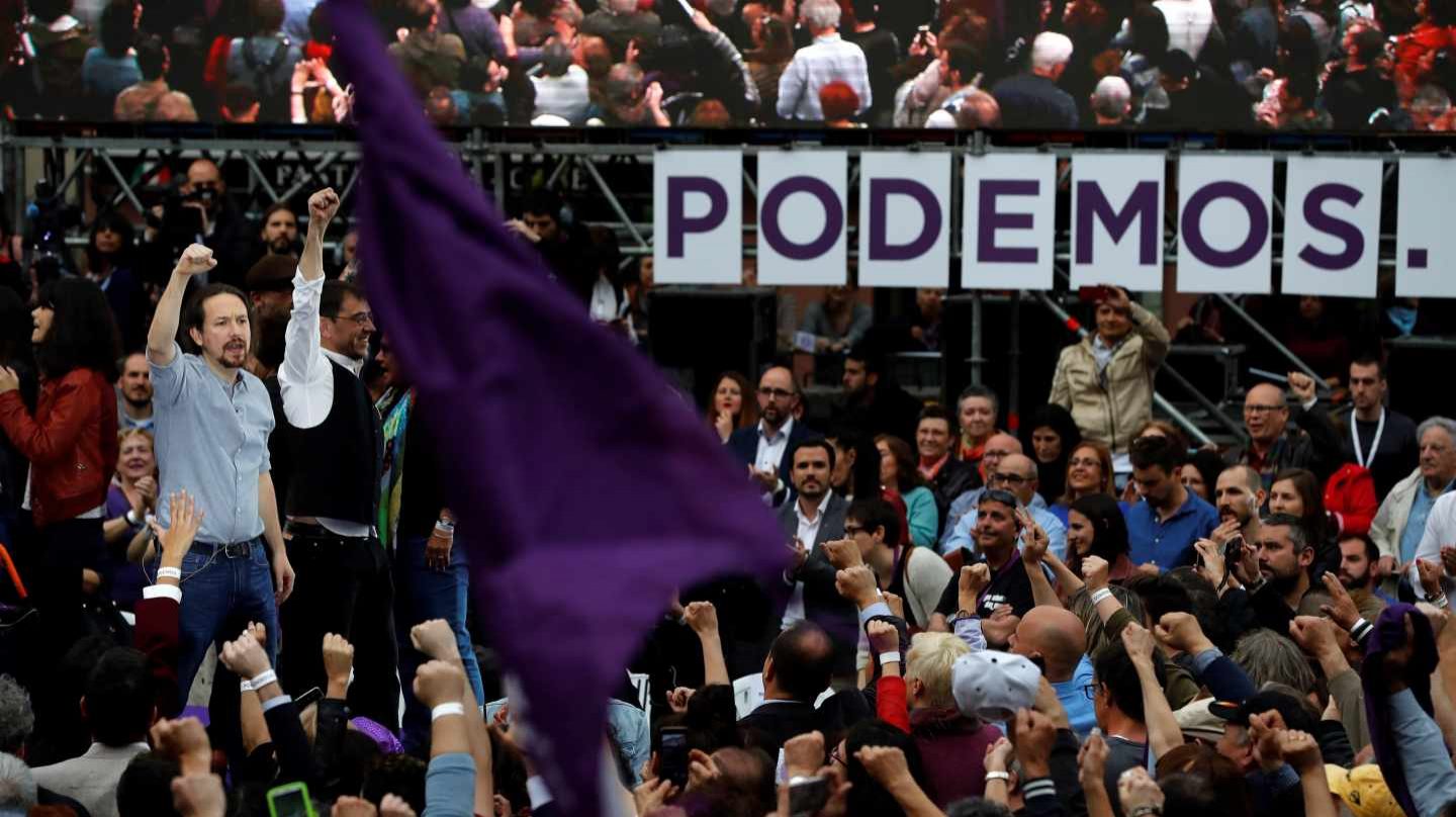 Pablo Iglesias, en el acto de su reaparición en Madrid.