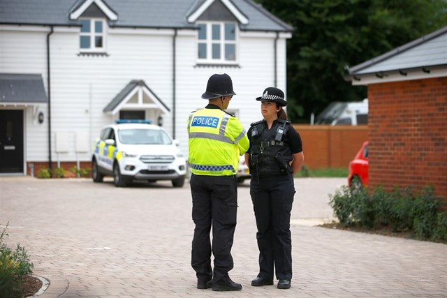 Policía británica.