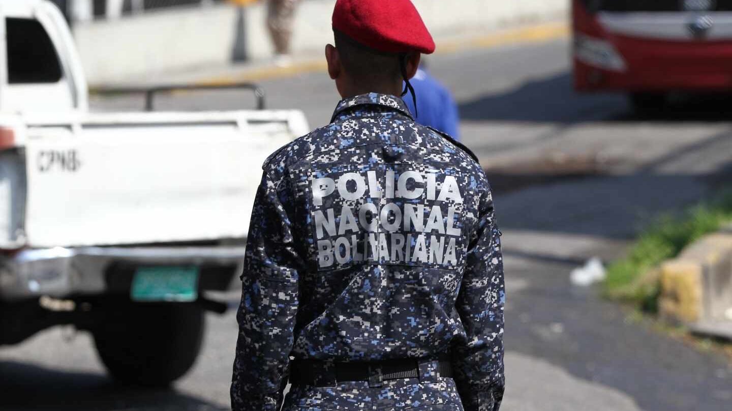 Agente de la Policía Nacional Bolivariana, en Caracas.