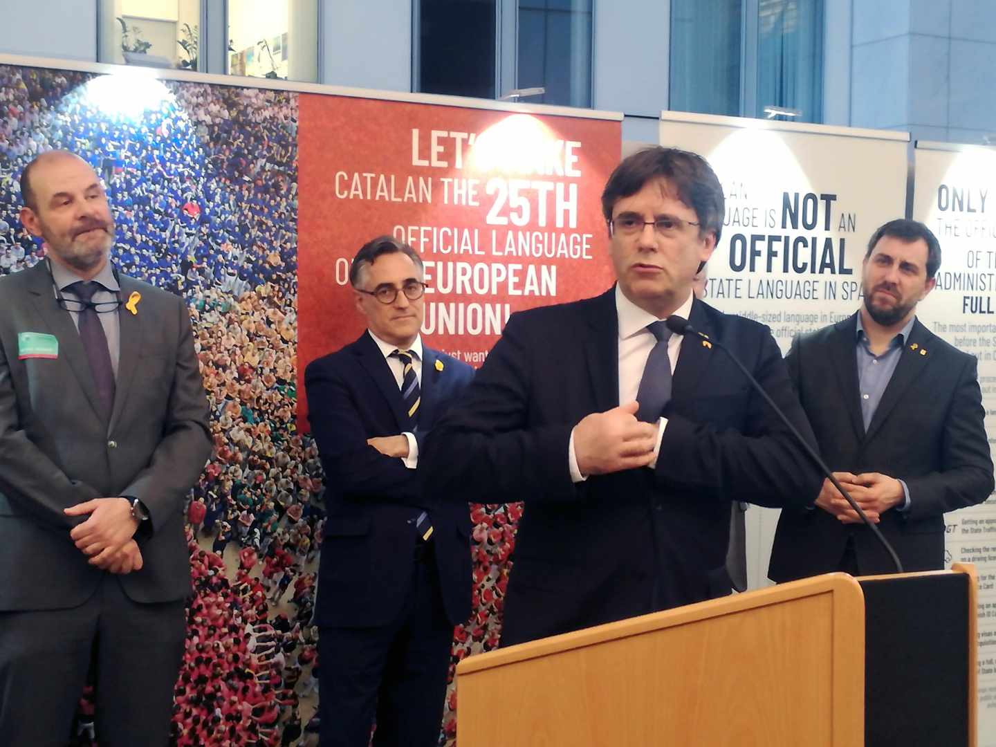 Carles Puigdemont, en la Eurocámara.