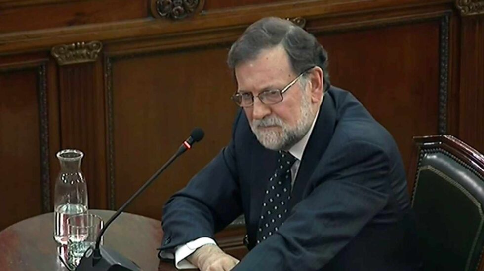 Mariano Rajoy, durante su declaración en el Supremo.