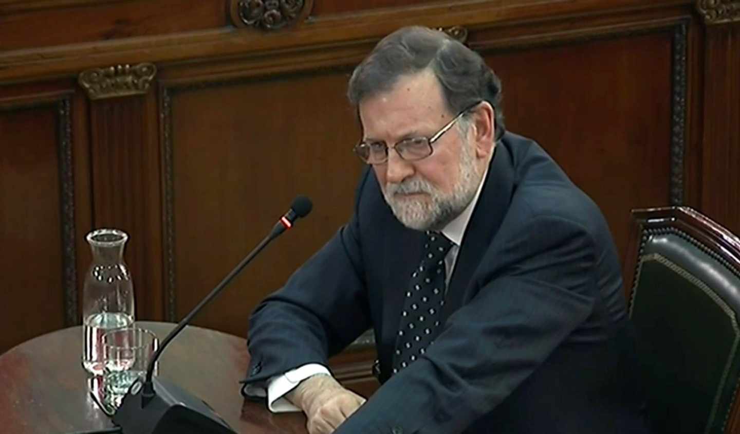 Mariano Rajoy, durante su declaración en el Supremo.