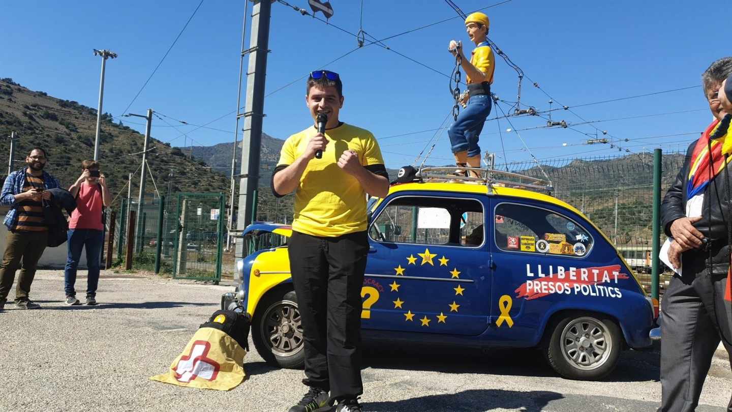 Manifestación a favor de la república catalana.