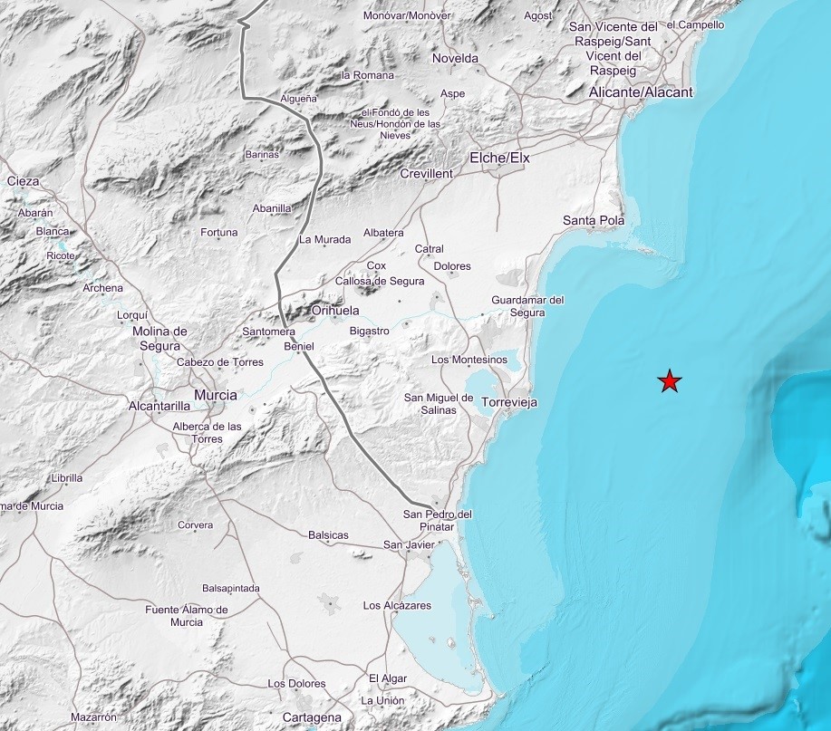 Un terremoto de magnitud 4 se deja sentir en Alicante, Murcia y Valencia