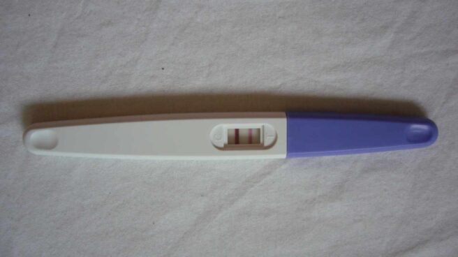 Test de embarazo positivo.