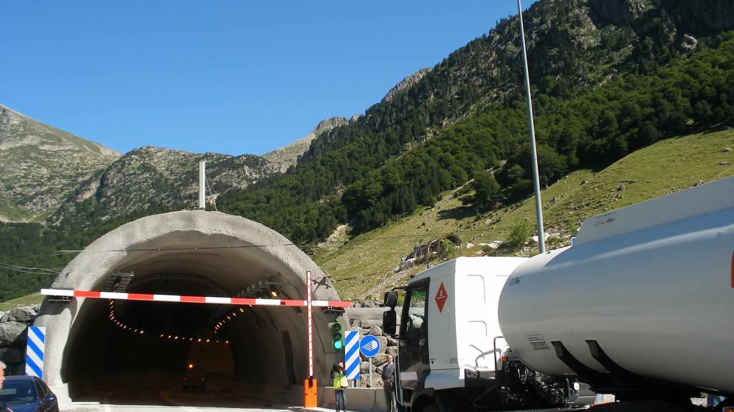 Túnel de Vielha, que da entrada al Valle de Arán desde la comarca de Alta Ribagorza (Lérida)