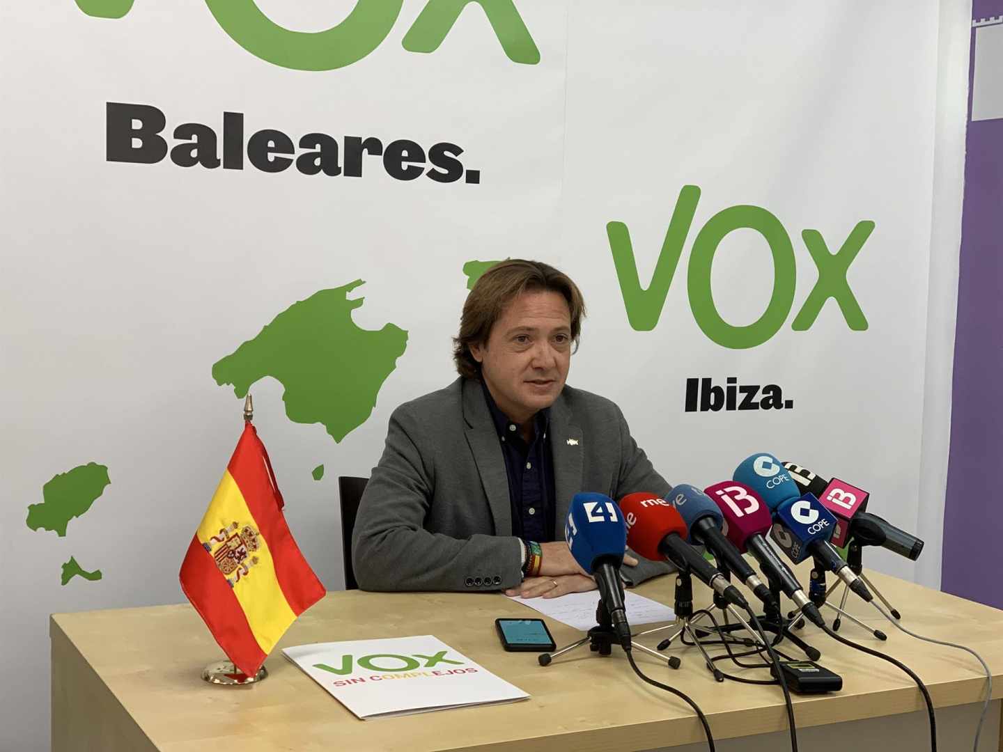 Rueda de prensa en Vox Baleares.